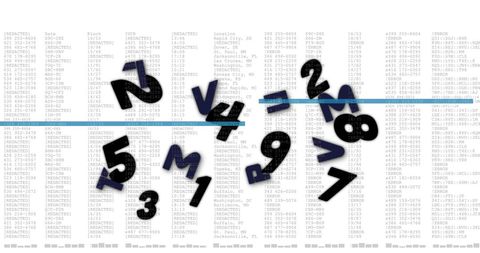 Abstract Data Visualization with Numbers and Digital Interface - Download Free Stock Images Pikwizard.com