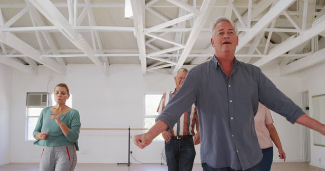 Group of Seniors Practicing Dance in Bright Studio - Download Free Stock Images Pikwizard.com