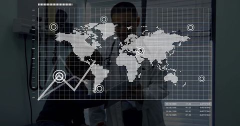 Displaying translucent global health hud overlay during pediatric clinical consultation