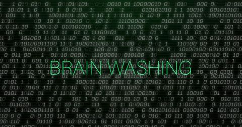 Brainwashing Concept with Binary Code Background - Download Free Stock Images Pikwizard.com