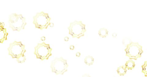 Golden Star Patterns on White Background for Festive Decor