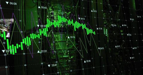 Financial Data Overlay on Computer Servers Illustrating Global Business Trends - Download Free Stock Images Pikwizard.com
