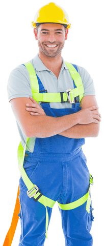 confident worker in safety gear on transparent background - Download Free Stock Videos Pikwizard.com