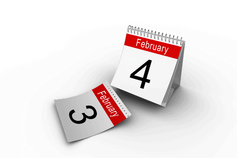 Transparent Calendar Showing February 4 with Falling Pages - Download Free Stock Videos Pikwizard.com