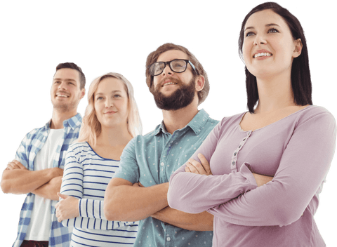 Transparent Group of Confident Professionals Standing Together - Download Free Stock Videos Pikwizard.com