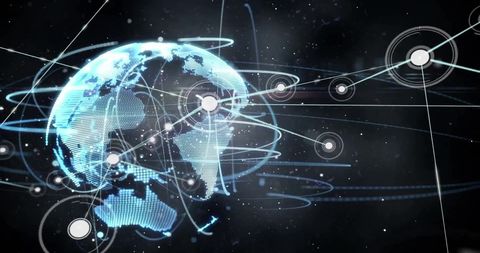 Digital Global Network with Futuristic Connections Over Earth - Download Free Stock Images Pikwizard.com