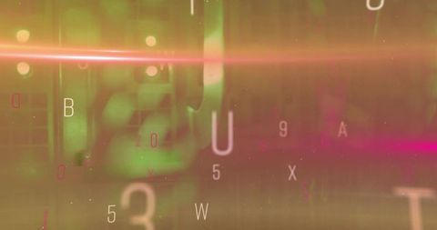 Futuristic digital interface with floating code elements