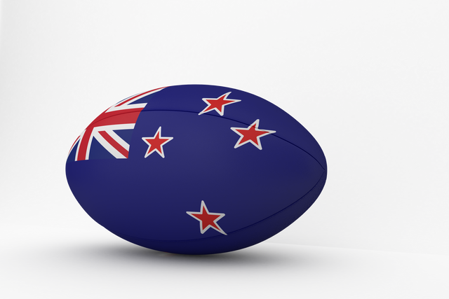 Rugby Ball With Transparent New Zealand Flag - Download Free Stock Videos Pikwizard.com