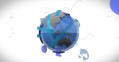 Digital Planetary Globes with Tech Overlays - Download Free Stock Images Pikwizard.com