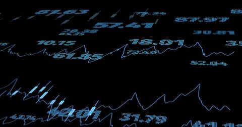 Dynamic Financial Data Chart with Floating Numbers