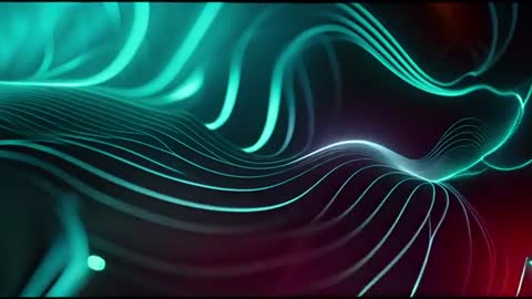 Mesmerizing Green Neon Waves Pulsating