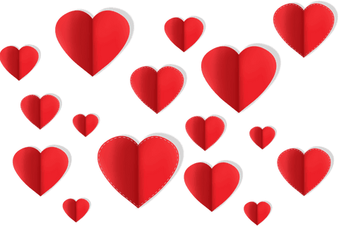 Floating Red Paper Hearts on Transparent Background for Love Themes - Download Free Stock Videos Pikwizard.com
