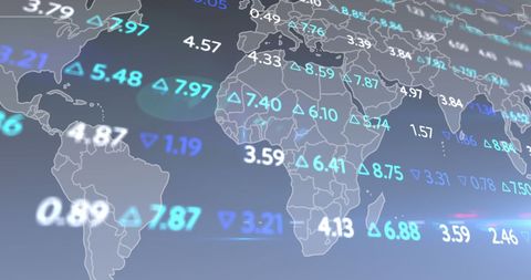 Global Financmial Data Visualization on World Map - Download Free Stock Images Pikwizard.com