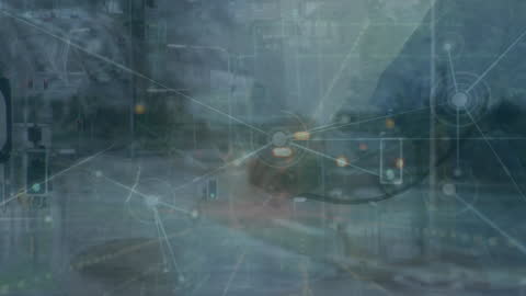 Doctor with Stethoscope Fused with Futuristic City Network Concept