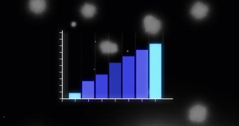 3D Bar Graph on Digital Interface with Glowing Elements - Download Free Stock Images Pikwizard.com