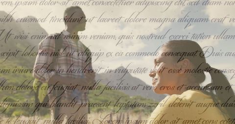 Outdoor Adventure with Uplifting Text Overlay