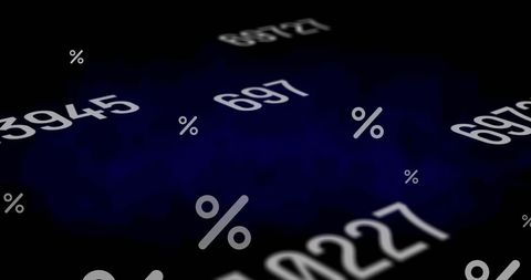 Digital Percentage Symbols on Data Processing Background - Download Free Stock Images Pikwizard.com