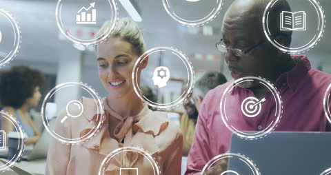 Diverse Business Team Engaging with Futuristic Digital Interface