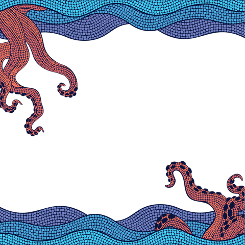 Decorative Mosaic Octopus Border with Transparent Background - Download Free Stock Videos Pikwizard.com