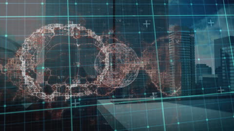 Digital Interface Visualization with Futuristic City