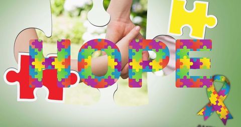 Autism Awareness: Hope and Puzzle Piece Symbol - Download Free Stock Images Pikwizard.com