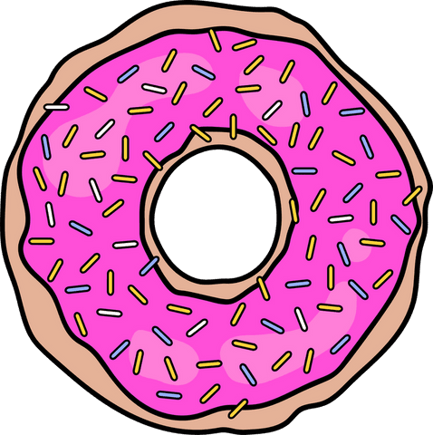transparent cartoon donut with pink icing and sprinkles - Download Free Stock Videos Pikwizard.com