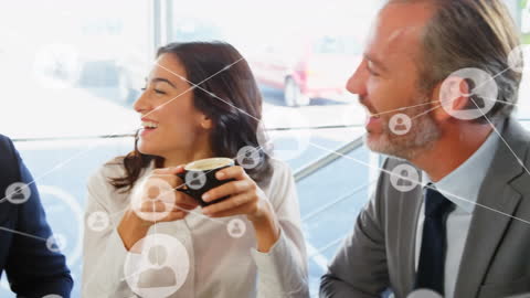 Business Colleagues Networking in Modern Office