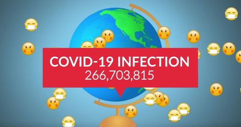COVID-19 Pandemic Data Visualization with Emoji Symbols