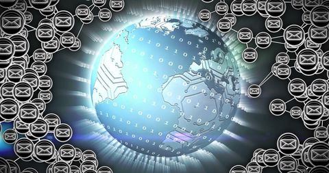 Digital Global Connectivity with Binary Code - Download Free Stock Images Pikwizard.com