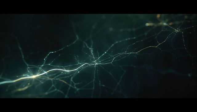 Abstract Digital Network with Shimmering Connectivity