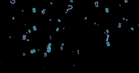 Floating Puzzle Pieces and Numbers Representing Mental Challenges