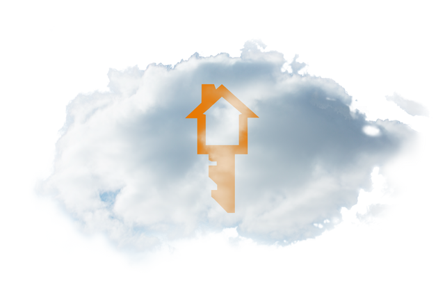 Transparent House Key in Cloud Illustration on Transparent Background - Download Free Stock Videos Pikwizard.com