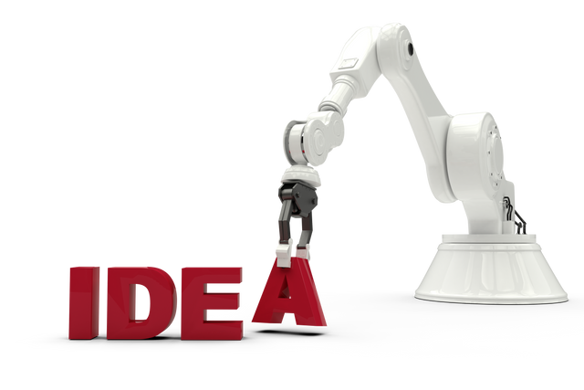 Robotic Arm Lifting Idea Text on Transparent Background - Download Free Stock Videos Pikwizard.com