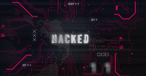 digital cybersecurity risk featuring hacked text - Download Free Stock Images Pikwizard.com