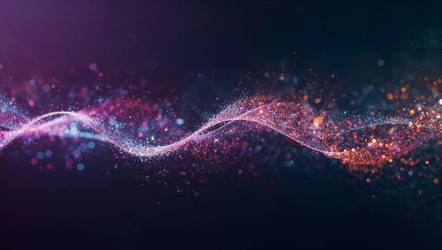 Abstract Luminescent Particle Wave on Dark Gradient