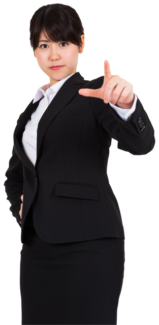 Businesswoman Pointing on Transparent Background Asian Professional - Download Free Stock Videos Pikwizard.com