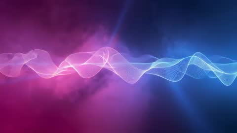 Vibrant Pulsing Waveform Animation with Digital Gradient Effects