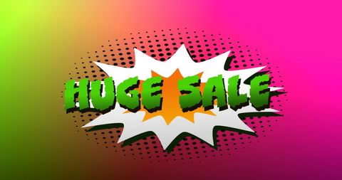 Colorful Pop Art Huge Sale Banner