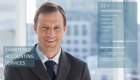 professional businessman for chartered accounting services promotion - Download Free Stock Templates Pikwizard.com