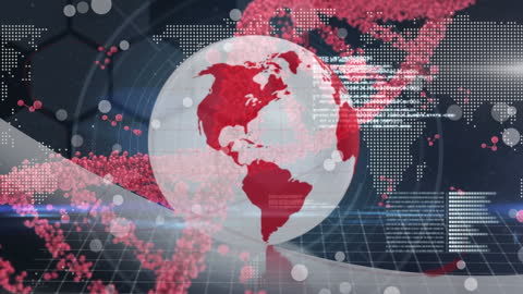 Global DNA Technology and Data Processing Visualization