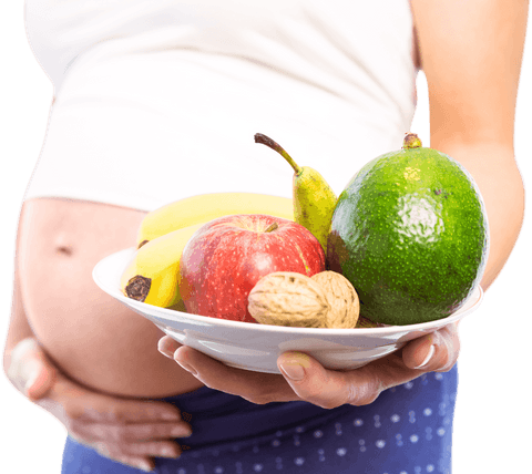 pregnant woman holding transparent bowl with fresh fruit - Download Free Stock Videos Pikwizard.com