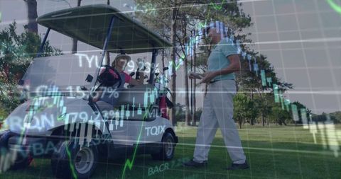 Golf and stock market analysis, outdoor recreation