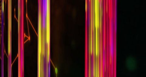 Abstract Colorful Trails on Black Background