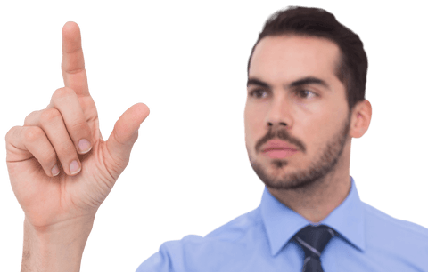 Serious Businessman Measuring with Fingers Transparent - Download Free Stock Videos Pikwizard.com