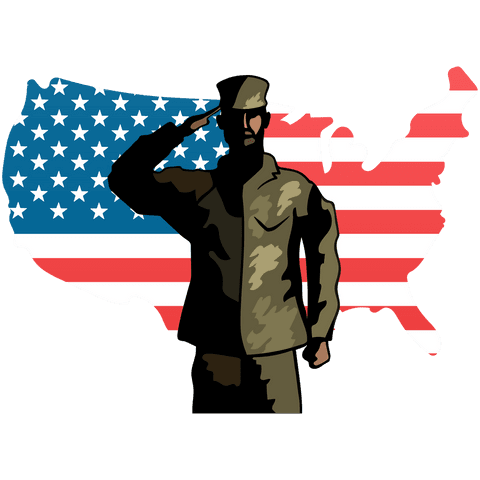 transparent illustration of soldier saluting us flag background - Download Free Stock Videos Pikwizard.com