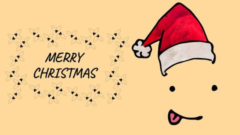 Playful Santa Hat With Cheerful Holiday Greeting - Download Free Stock Templates Pikwizard.com
