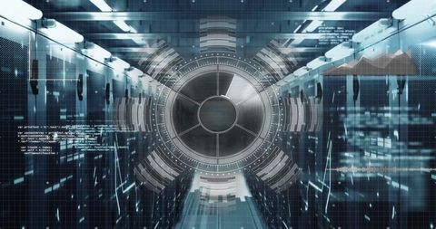 Data Processing Interface Visual Over Computer Servers - Download Free Stock Images Pikwizard.com