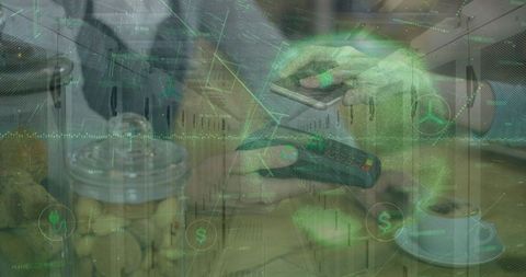 Digital payment integration with global data overlay concept