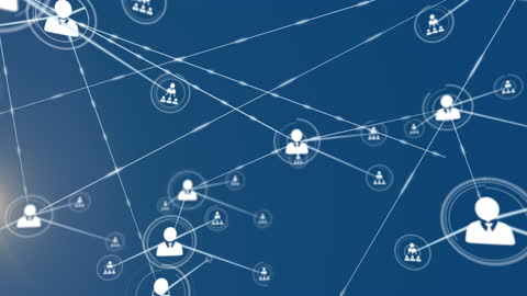 Global Network Connections Conceptual Visualization