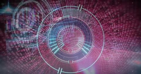 Digital Data Processing with Scope Scanning Animation